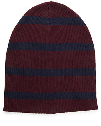 Forever 21 Striped Ribbed Knit Beanie