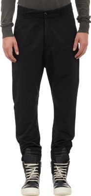 Rick Owens Drop-Rise Faille "Astaire" Trousers