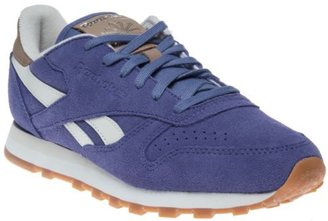 Reebok New Womens Purple Classic Leather Suede Trainers Retro Lace Up