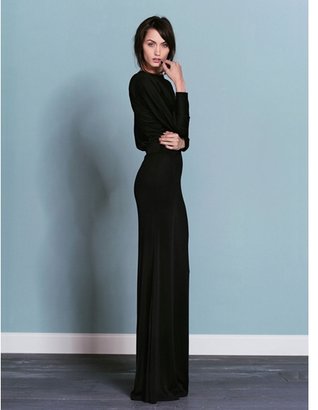 L'Agence Dolman Sleeve Dress With Pleated Back
