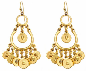 Ben-Amun Gold Lentil Drop Earrings
