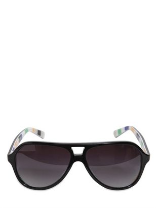 Dolce & Gabbana Aviator Multicolored Acetate Sunglasses