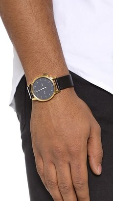 Miansai M24 Black Dial Watch on Leather Band