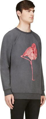 Paul Smith Pink & Grey Flamingo Print Sweatshirt