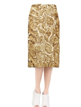 Burberry Sequined Silk Skirt