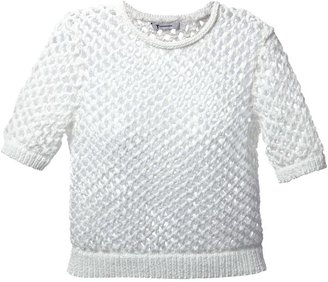 Alexander Wang short sleeve open knit sweater