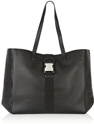 Christopher Kane Safety Buckle textured-leather tote