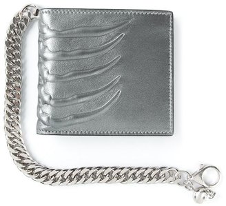 Alexander McQueen claw embossed chain wallet