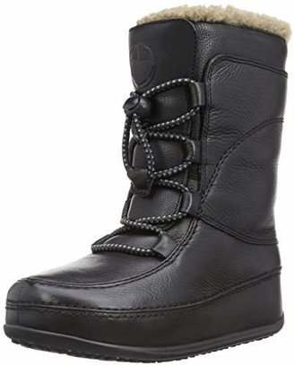 FitFlop Women's Mukluk Moc Lace Up Leather Boot