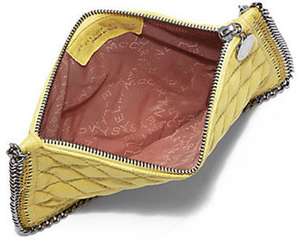 Stella McCartney Falabella Quilted Faux-Suede Pouchette
