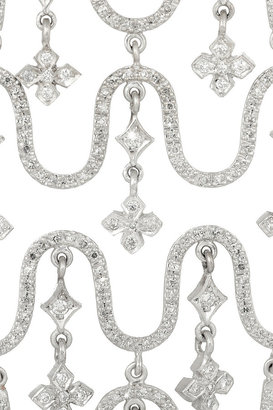 Loree Rodkin 18-karat white gold diamond earrings