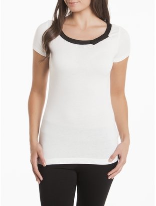 Jacob Fitted T-shirt with bow at the neck