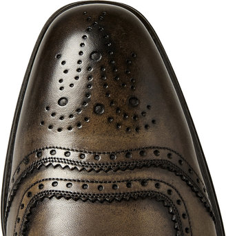 Dolce & Gabbana Burnished-Leather Derby Brogues