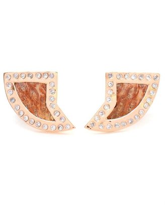 Dezso Pietersite, Diamond and Rose Gold Earrings