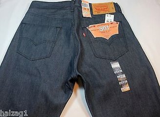 Levi's Men's 501 Straight Leg Shrink -To-Fit Button Fly Dark Gray Charcoal Jeans