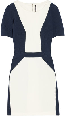 Walter W118 by Baker Sophia color-block textured stretch-jersey dress