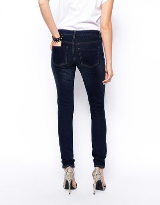 ASOS Whitby Low Rise Skinny Jeans in Stockholm Wash