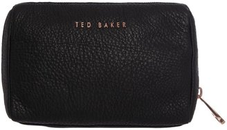 Ted Baker Black leather cosmetic bag