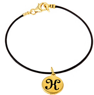 Erica Anenberg Gold Initial Disc Bracelet