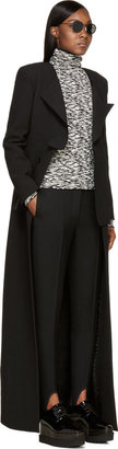 CNC Costume National Black Raw Paneled Coat