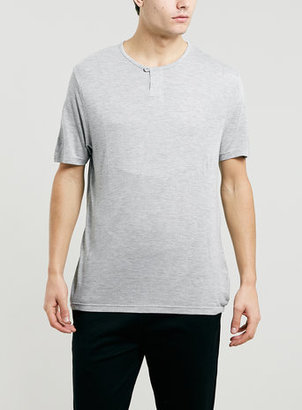 Topman Lux Light Grey Marl Bib T-Shirt