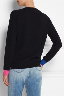 Chinti and Parker Contrast-cuff cashmere sweater