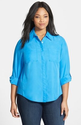 Foxcroft Tencel® Blend Shirt (Plus Size)