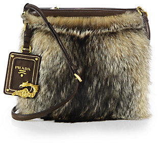 Prada Fox Fur Messenger Bag