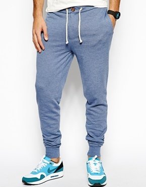 ASOS Skinny Sweatpants With Zip Fly And Button Detail - vindigo