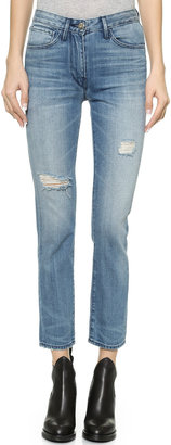 3x1 W3 High Rise Straight Leg Cropped Jeans