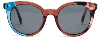 Fendi Tri-colour round-framed sunglasses