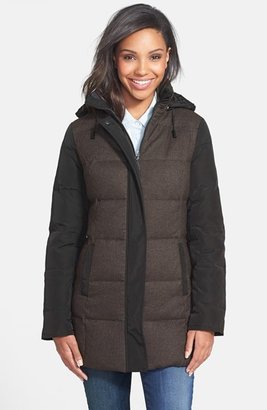 Kenneth Cole New York Mixed Media Quilted Coat