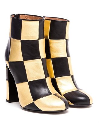 Laurence Dacade Flaubert Checked Leather Ankle Boots