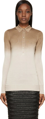 Burberry Beige Dip Dyed Silk Polo