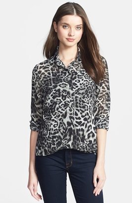 MICHAEL Michael Kors 'Fremont' Leopard Print Shirt (Regular & Petite)