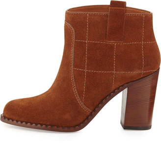 Marc by Marc Jacobs Checked Suede Ankle Bootie, Spice Cake