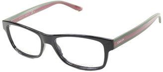 Gucci GG 1046 51N Black Red Green Plastic Eyeglasses 52mm
