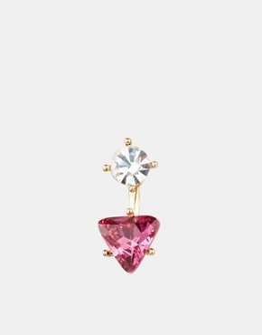 ASOS Limited Edition Single Jewel Triangle Swing Earring - Pink