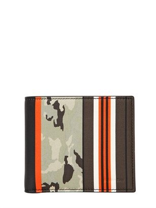 Givenchy Leather Camo & Stripes Coin Wallet