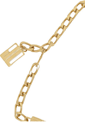 Lanvin Tasseled gold-tone Swarovski crystal necklace