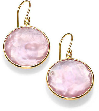 Ippolita Rock Candy Amethyst, Mother-of-Pearl & 18K Yellow Gold Large Doublet Drop Earrings