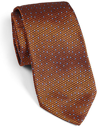 Armani Collezioni Speckle Print Silk Tie