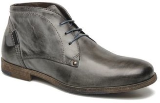 Marvin&co Men's Natteo Rounded Toe Lace-Up Shoes In Grey - Size 6.5