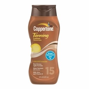 Coppertone Tanning Lotion Sunscreen, SPF 15