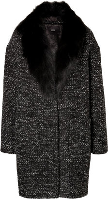Steffen Schraut Avenue Coat with Fox Fur Collar