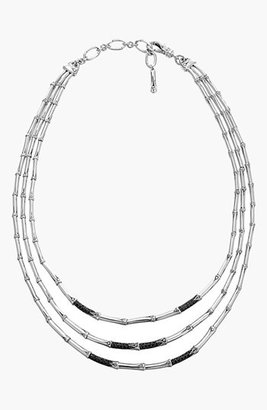 John Hardy 'Bamboo - Lava' Pavé Sapphire Three-Row Necklace