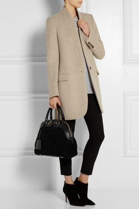Burberry Medium shearling and leather tote
