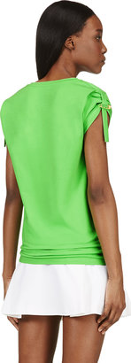 Versus Lime Green Saftey Pin Sleeve T-Shirt