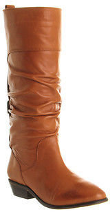 Womens Office Ace Slouch Boot TAN LEATHER Boots - Size 8