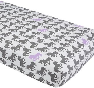 Unicorn Parade Crib Fitted Sheet (Purple Unicorn)